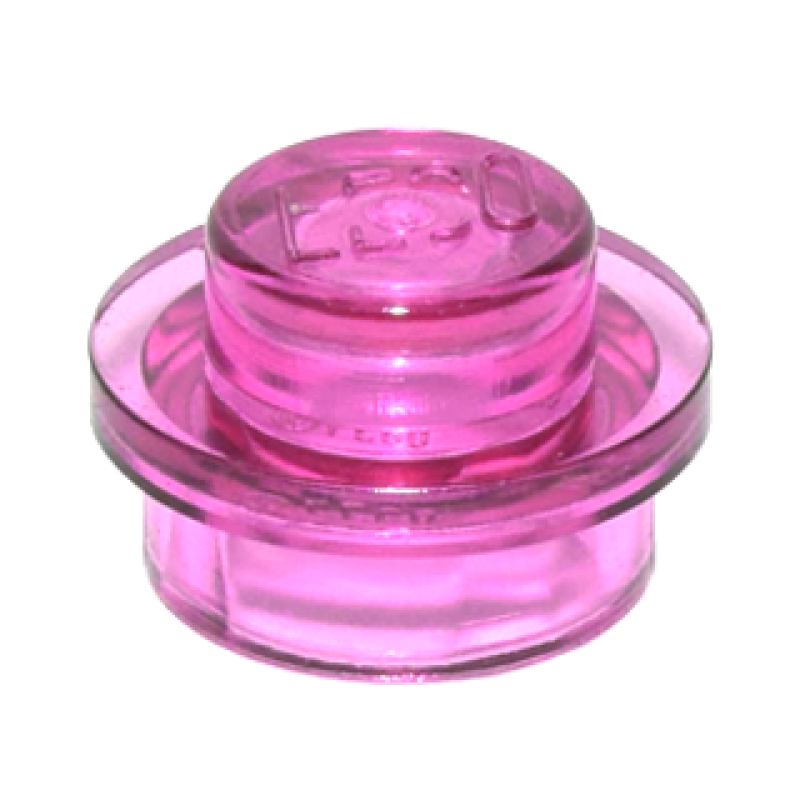 Plaat, Rond 1x1 Trans Dark Pink